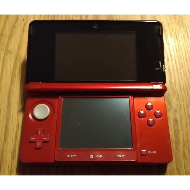 ニンテンドー3DS(ニンテンドー3DS)のNintendo 3DS レッド 動作確認済み エンタメ/ホビーのゲームソフト/ゲーム機本体(携帯用ゲーム機本体)の商品写真