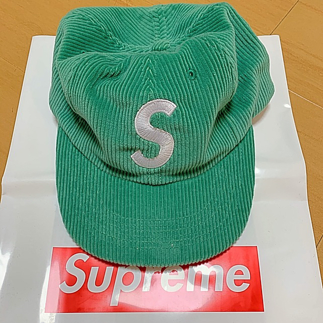 シュプリーム Corduroy S Logo キャップ 緑