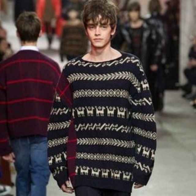 dries van noten 17aw ニット セーター 切り替え ドリスニット