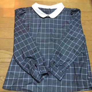 マジェスティックレゴン(MAJESTIC LEGON)の襟付きトップス グレー(シャツ/ブラウス(長袖/七分))