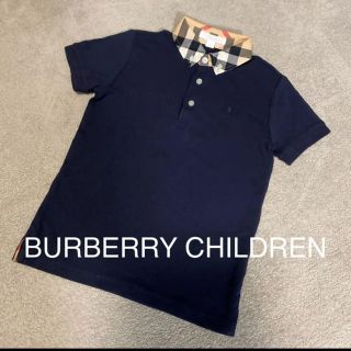 バーバリー(BURBERRY)の未使用☆ バーバリーチルドレン　ノバチェック襟　ポロシャツ(Tシャツ/カットソー)