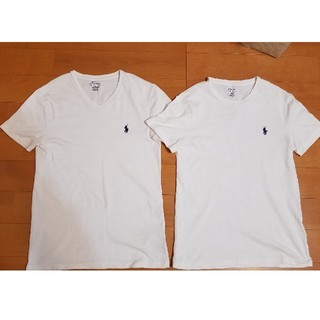 ポロラルフローレン(POLO RALPH LAUREN)のラルフローレン　白Tシャツ　XS　２枚セット(Tシャツ/カットソー(半袖/袖なし))