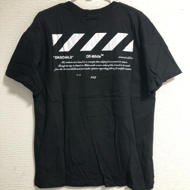 OFF-WHITE(オフホワイト)のOFF-WHITE オフホワイト Tシャツ サイズXL 01 黒色 メンズのトップス(Tシャツ/カットソー(半袖/袖なし))の商品写真