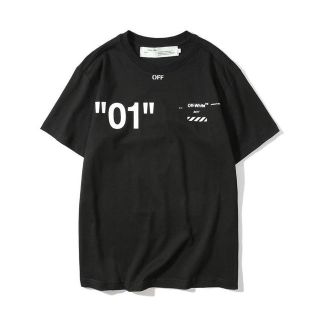 オフホワイト(OFF-WHITE)のOFF-WHITE オフホワイト Tシャツ サイズXL 01 黒色(Tシャツ/カットソー(半袖/袖なし))