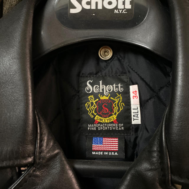 schott(ショット)のschott ワンスタートール　ライダース メンズのジャケット/アウター(ライダースジャケット)の商品写真