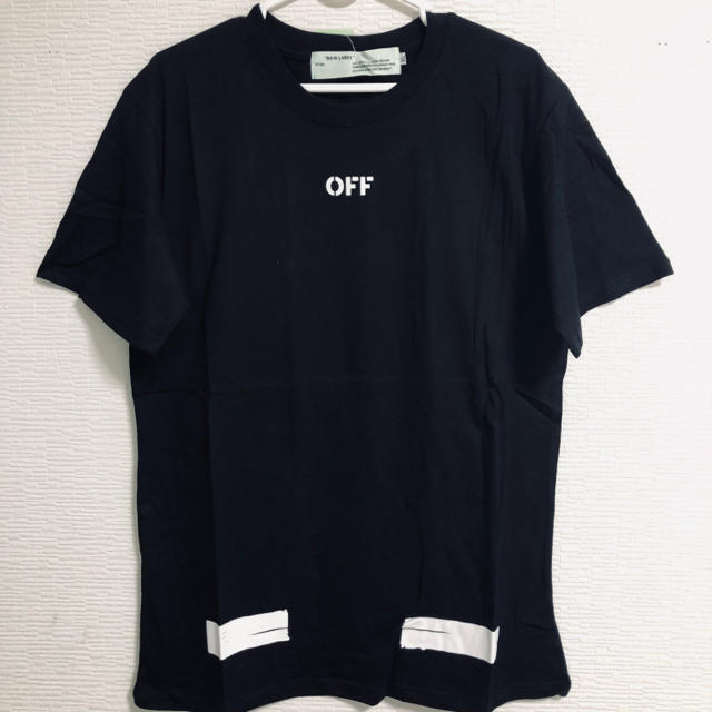 OFF-WHITE(オフホワイト)のOFF-WHITE オフホワイト Tシャツ サイズXL 黒 シンプル メンズのトップス(Tシャツ/カットソー(半袖/袖なし))の商品写真