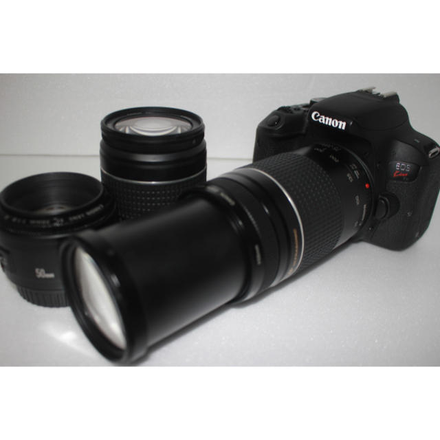 売り切り御免!】 Canon - kissx9i標準&望遠&単焦点トリプルレンズ