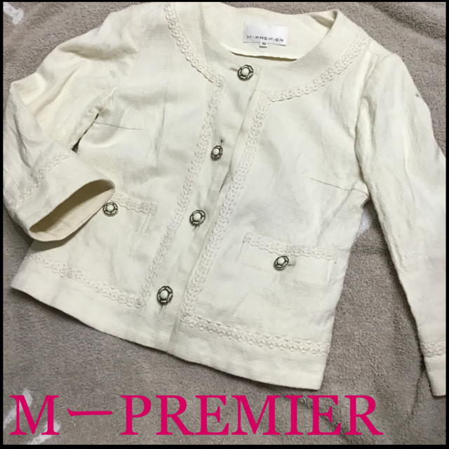 M-premier(エムプルミエ)のノーカラージャケット　Mプル　エムプル　入学式　華やかコーデ♡　スーツ　通勤 レディースのジャケット/アウター(ノーカラージャケット)の商品写真