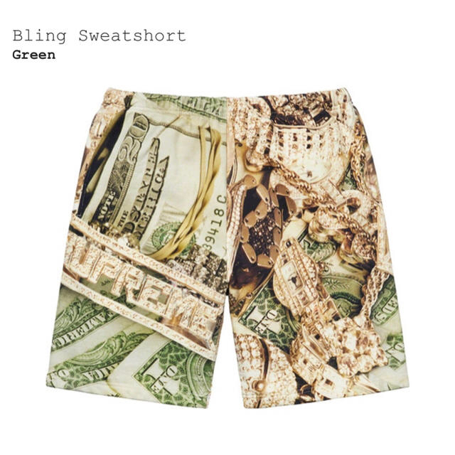 Supreme Bling Sweatshort Sサイズショートパンツ