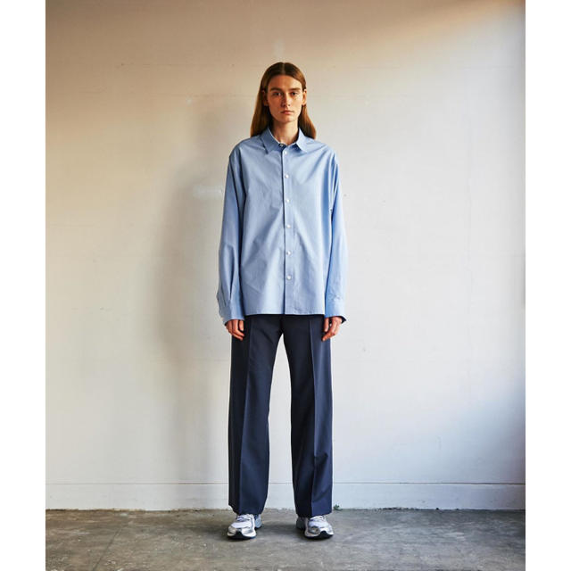 【即完売!!】STYLING LONG SLIT SHIRT（SAX BLUE)