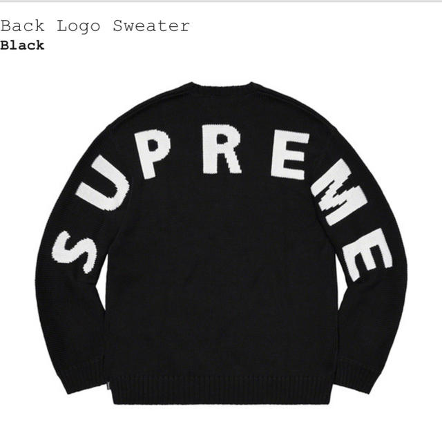 L Supreme Back Logo Sweater black シュプリームニット/セーター