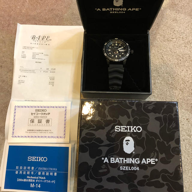 腕時計(アナログ)SEIKO X BAPE MECHANICAL DIVERS WATCH