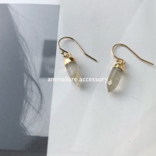 ルチルクォーツピアス/14kgf(ピアス)