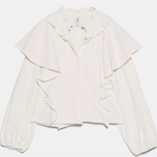 ザラ(ZARA)のZARA フリルブラウス(シャツ/ブラウス(半袖/袖なし))