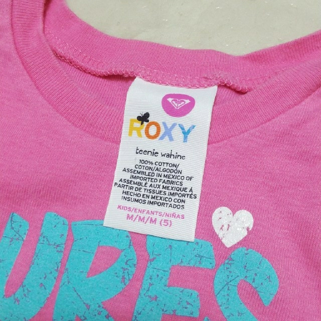 Roxy(ロキシー)のROXY ピンクTシャツ キッズ/ベビー/マタニティのキッズ服女の子用(90cm~)(Tシャツ/カットソー)の商品写真