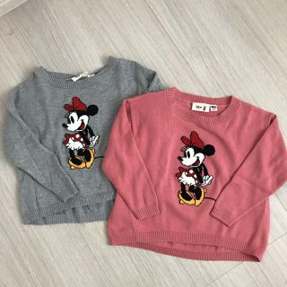 ユニクロ(UNIQLO)の【美品】 2枚セットミニーちゃん薄手ニット(ニット)