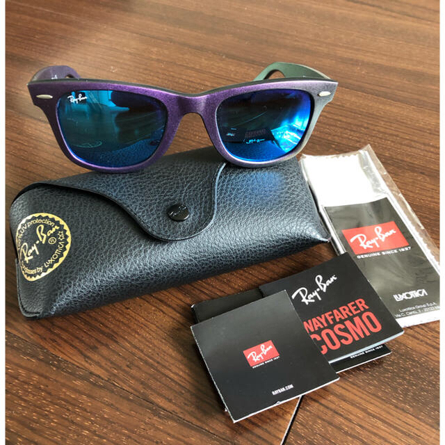 Ray-Ban(レイバン)の値下　新品　レイバン　RAY-BAN ミラーサングラス　コスモ　パープル　ブルー メンズのファッション小物(サングラス/メガネ)の商品写真