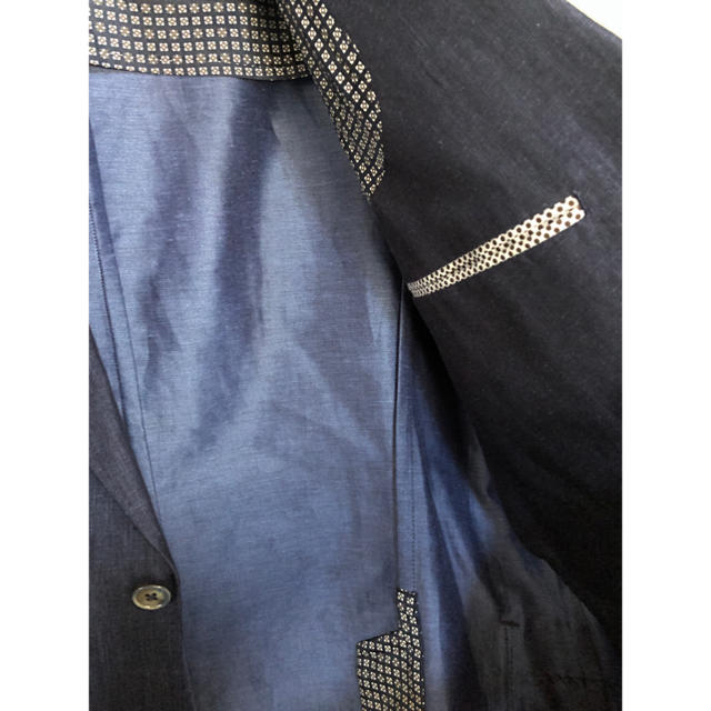 OTTO KERN コットンリネンジャケット　ネイビー メンズのジャケット/アウター(テーラードジャケット)の商品写真