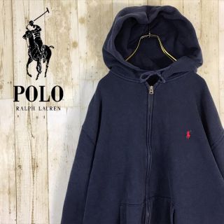 ラルフローレン(Ralph Lauren)のポロラルフローレン ジップパーカー ワンポイント 刺繍ロゴ ビッグサイズ(パーカー)