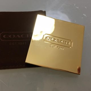 コーチ(COACH)のコーチ スエードケース付き コンパクトミラー 未使用(その他)