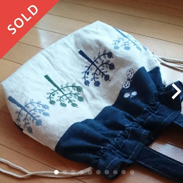 sold out！ ミナペルホネン☆ringoパッチの巾着トートバッグ♪レディース