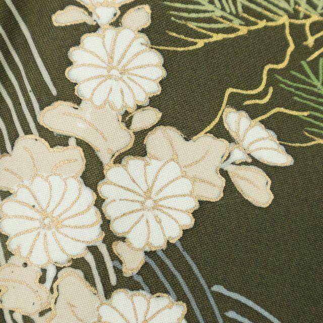 □セール□訪問着*長尺 袷着物 風景 落款有 抹茶色 略礼装 □セール□訪問着*長尺 袷着物 風景 落款有 抹茶色 略礼装