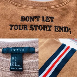 フォーエバートゥエンティーワン(FOREVER 21)の★来週処分予定。お早めに★キャメル　トレーナー　レディースMサイズ(トレーナー/スウェット)