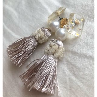 トッカ(TOCCA)の押し花 クリア タッセル ピアス(ピアス)