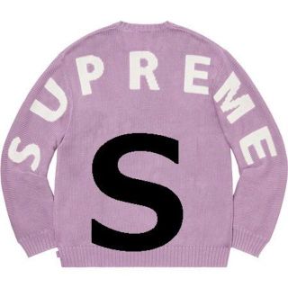 Supreme back logo sweater lilac S(ニット/セーター)