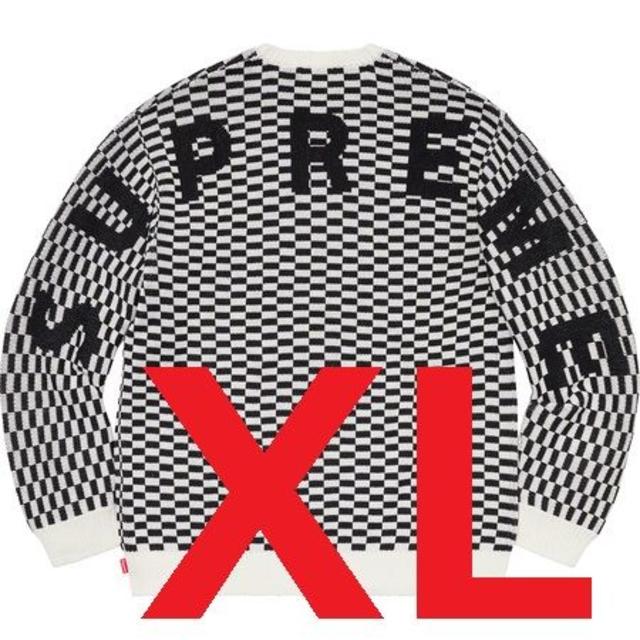 Supreme back logo sweater Checker