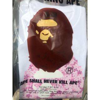 アベイシングエイプ(A BATHING APE)のBAPE sakura tee 白　M(Tシャツ/カットソー(半袖/袖なし))