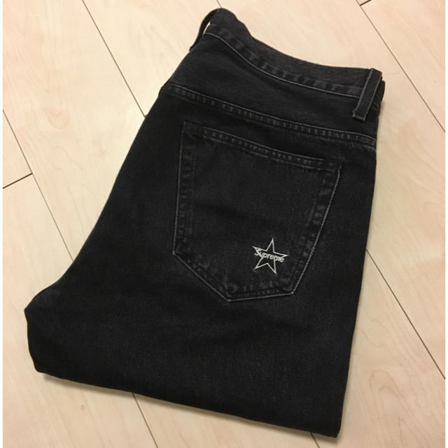 Supreme - 17AW Supreme Washed Regular Jeans 34 黒