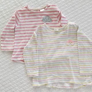 ザラキッズ(ZARA KIDS)のzara h&m セット　長袖　ボーダー　80センチ(シャツ/カットソー)