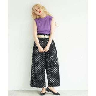 Dot & Stripes CHILD WOMAN  紫陽花ワイドパンツ