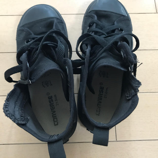 CONVERSE(コンバース)のコンバースハイカット　黒　21センチ キッズ/ベビー/マタニティのキッズ靴/シューズ(15cm~)(スニーカー)の商品写真