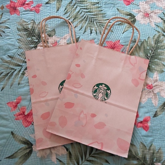 Starbucks Coffee(スターバックスコーヒー)のスターバックス スタバ 紙袋 【26】 2017年 春 桜 サクラ レディースのバッグ(ショップ袋)の商品写真