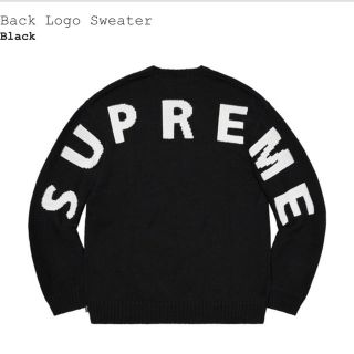 シュプリーム(Supreme)のL Supreme Back Logo Sweater black シュプリーム(ニット/セーター)