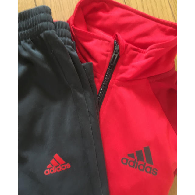 adidas(アディダス)の☆150センチ☆アディダス☆ジャージ上下セット☆ユーズド☆ スポーツ/アウトドアのサッカー/フットサル(ウェア)の商品写真