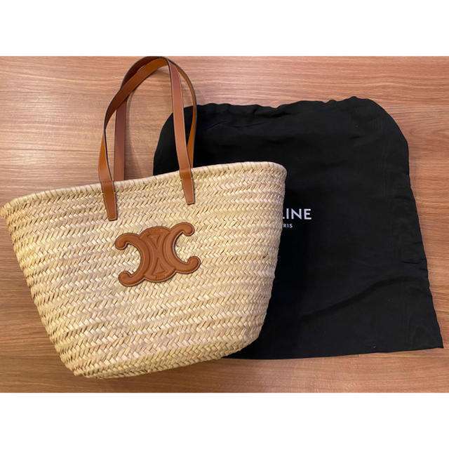 celine(セリーヌ)の早い者勝ち♡セリーヌ カゴバッグ ミディアム　トリオンフ バスケット  ラフィア レディースのバッグ(かごバッグ/ストローバッグ)の商品写真