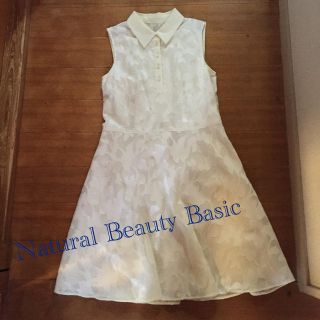 エヌナチュラルビューティーベーシック(N.Natural beauty basic)の値下げ♡白 春夏ワンピース♡(ひざ丈ワンピース)