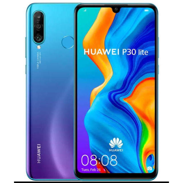 ガイド】 HUAWEI - Huawei 国内版 P30 lite ピーコックブルー の通販