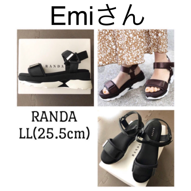 RANDA(ランダ)のEmiさん RANDA スポサン スポーティー サンダル (LL) レディースの靴/シューズ(サンダル)の商品写真