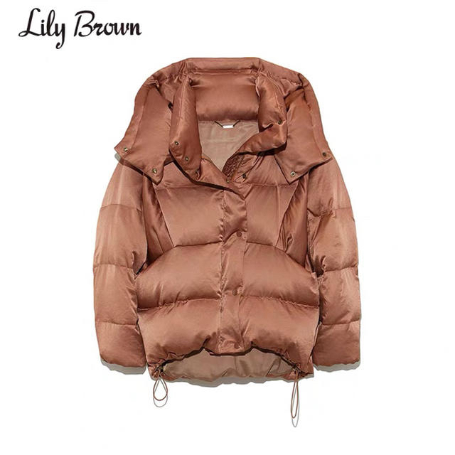 brownsize最終価格新品タグ付き　lily brown ビックフードダウンコート　brown