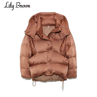リリーブラウン(Lily Brown)の最終価格新品タグ付き　lily brown ビックフードダウンコート　brown(ダウンコート)