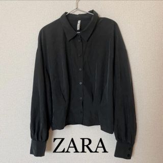 ザラ(ZARA)のZARA trf シャツ　　☆丈短　☆人気　☆サイズM(シャツ/ブラウス(長袖/七分))