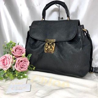 クロエ(Chloe)のクロエ　エルシー　黒　2way　美品☆(ハンドバッグ)