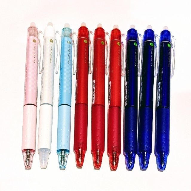 PILOT(パイロット)のPILOT フリクション ペン ボールペン ノック式 0.5 9本セット インテリア/住まい/日用品の文房具(ペン/マーカー)の商品写真