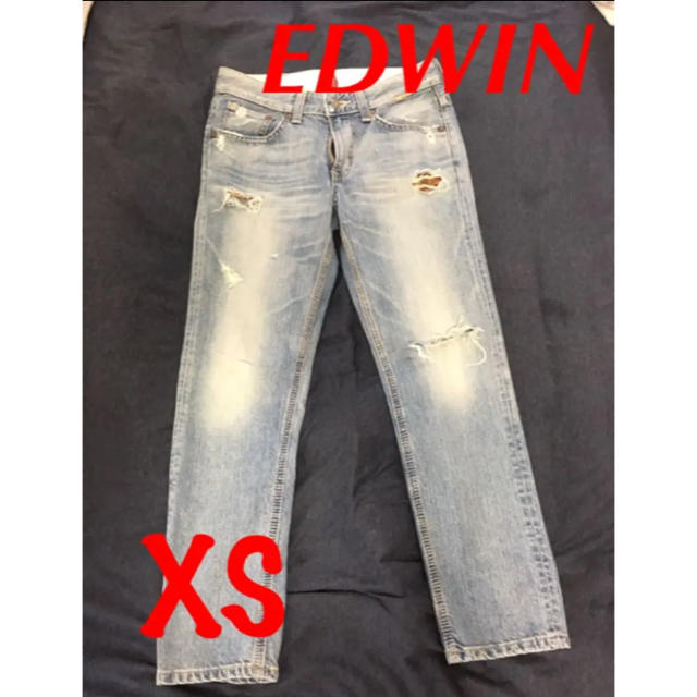 EDWIN(エドウィン)のダメージデニム EDWIN デニム ジーパン レディースのパンツ(デニム/ジーンズ)の商品写真