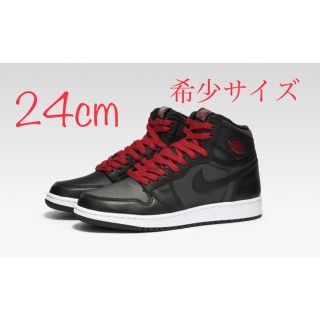 ナイキ(NIKE)のJORDAN1 RETRO HIGH OG BLACK satin GYMRED(スニーカー)