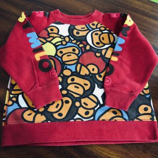 アベイシングエイプ(A BATHING APE)のBAPE kids miloキッズ 110cm スウェット アベイシングエイプ(ジャケット/上着)